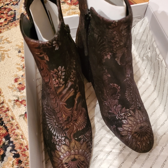Aldo Shoes - ALDO Demarais Black Floral Ankle Boots